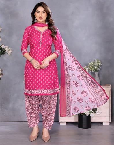 Image of Yashika Unstiched Crepe dress materials | Crepe Salwar Suit for women with dupatta | suit material for women unstitched