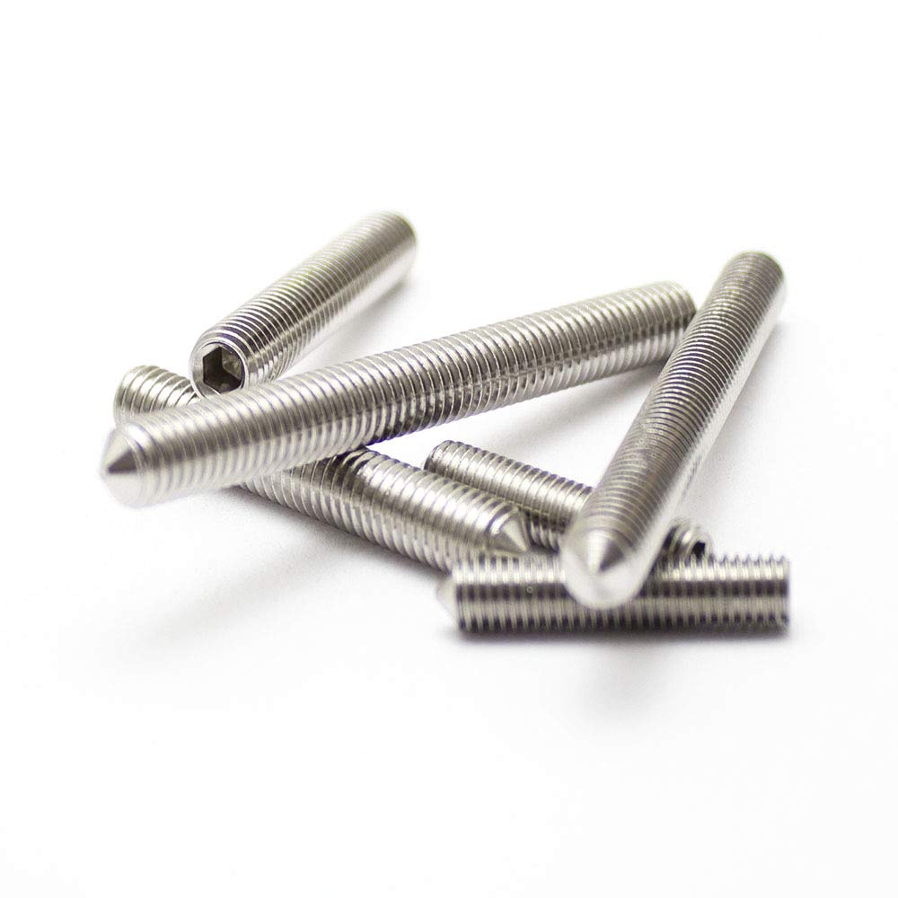 Gewindestifte mit Spitze - M3x10 - DIN 914 - Edelstahl A2 - [10 Stück] - | Wurmschrauben | Madenschrauben V2A