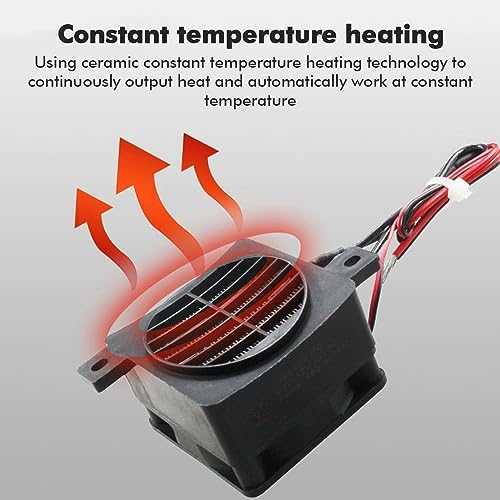 Jadeshay Heizung, Lufterhitzer 100 W 12V Energiesparend PTC-Autoventilator Heizelement mit Konstanter Temperatur Heizelemente für Ventilatoren Heizung Luftbefeuchter Klimaanlage