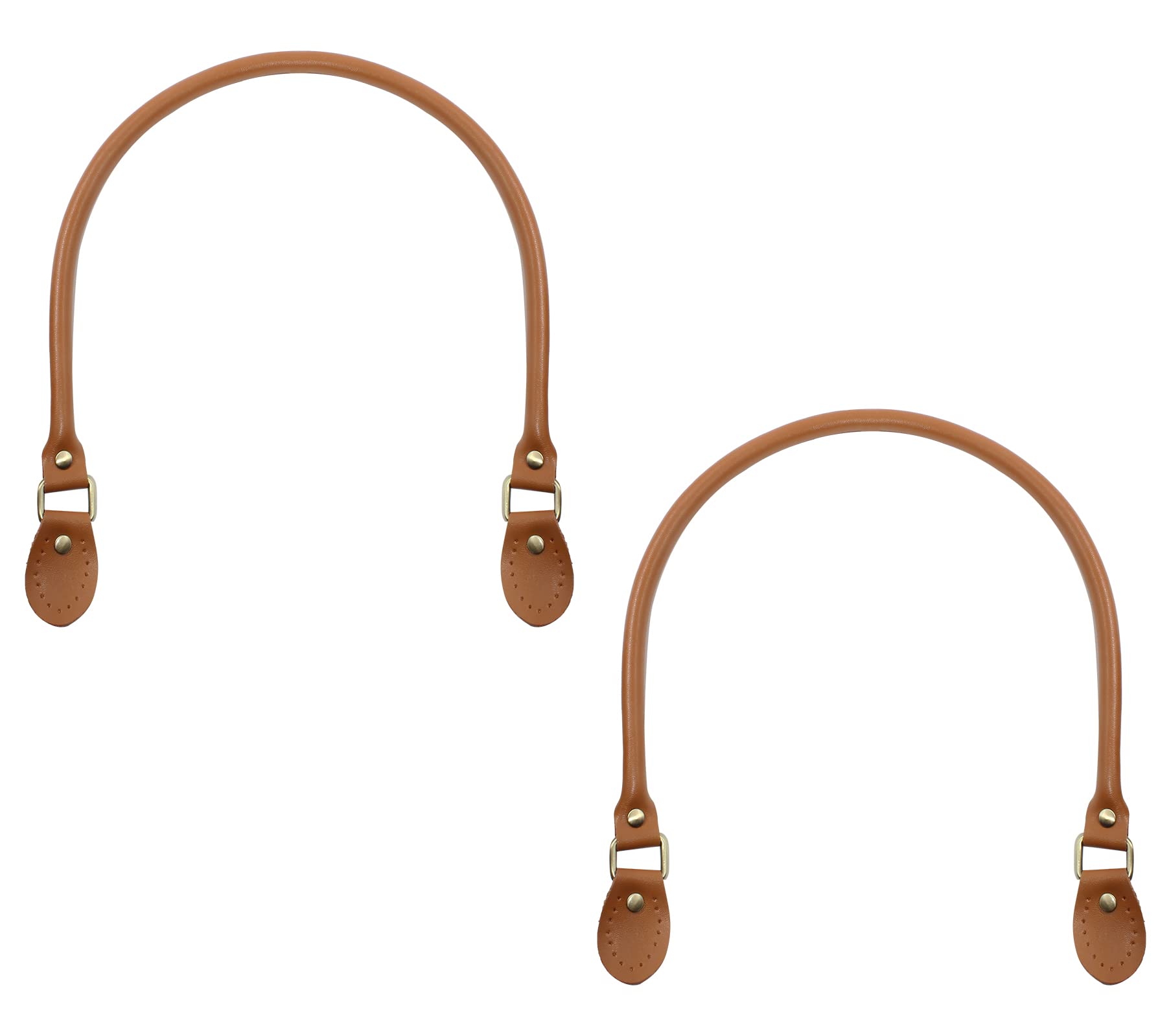 Murtenze 2 Pack 24 Inch Purses Straps, Soft Cow Leather Straps, Leather Handbag Handles Chocolate Brown Replacement Purse Strap,Genuine Leather Handles for Bags DIY Making Accessories