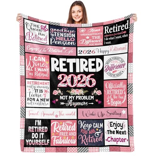 KOKEYIDR Retirement Gifts for Women RetirementGifts Blanket Retirement Gift for Woman Retirement Blanket for Women 2026 Retired Gifts forWomen Goodbye Farewell Gifts for Coworkers