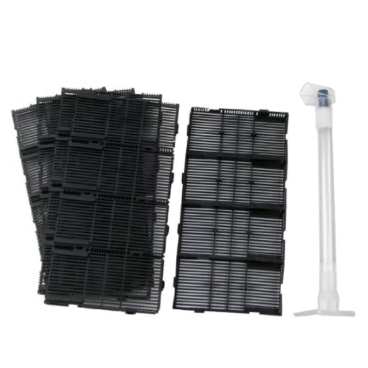 sourcing map 20 pcs Filtro + Manguera de Aire línea + Tubo Negro plástico Acuario bajo Grava