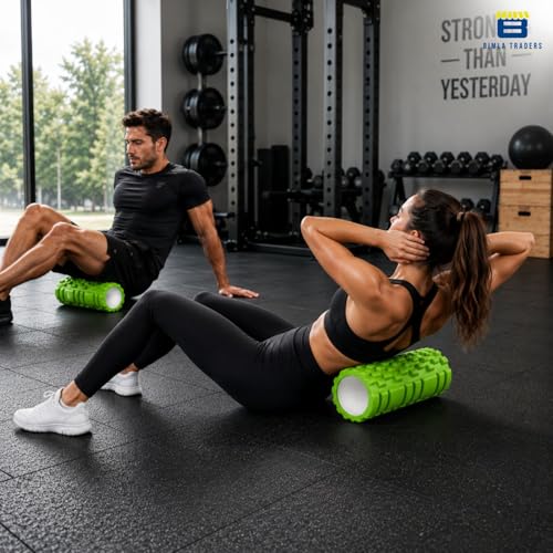 Image of Btag Foam Roller for Gym & Home Workout - Deep Tissue Muscle Massager for Back Pain, Neck & Knee Relief | Yoga, Stretching & Recovery Tool 33 cm (Green)