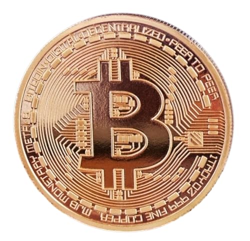 Collector's Edition Bitcoin Coin - Commemorative Cryptocurrency Collectible in Protective Acrylic Display Case - Perfect for Crypto Enthusiasts, Coin Collectors, and Gifts (Copper)