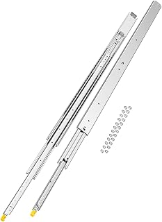 VEVOR 1 Paar Schubladenschienen mit Vollauszug 1524 mm, 226 kg Tragkraft, verriegelbare Schubladenführung, Kugellager mit Sperre, seitlich montierte Schubladenauszug, Auszugsschienen