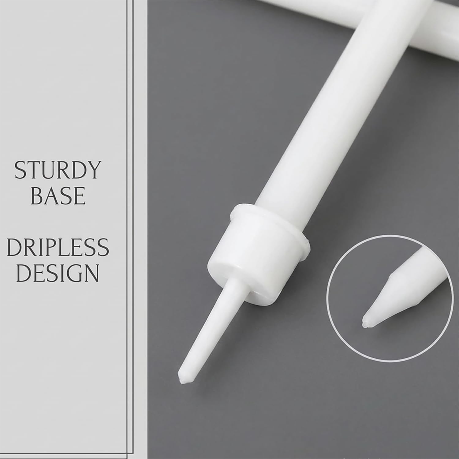 White Skinny Birthday Candles for Cake Cupcake Wedding Party 24ct image 3