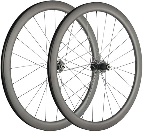 Miniatura 2 de SUPERTEAM - Juego de ruedas de freno de disco de fibra de carbono 700c, rueda de carretera de 0.984 in de ancho UD mate 30/40/45/2.165 in (1.772 in,