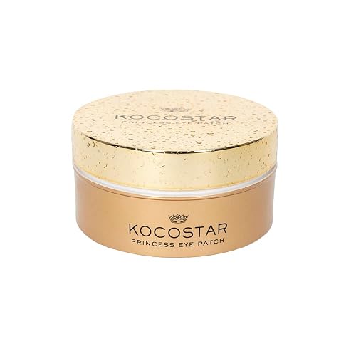 KOCOSTAR Princess Eye Patch Gold - 30 Pairs Korean Eye Pads Against Dark Circles, Wrinkles, Fine Lines with 24K Gold, Niacinamide, Lavender Oil - Gentle Anti-Ageing Eye Patches, Pads for All Skin