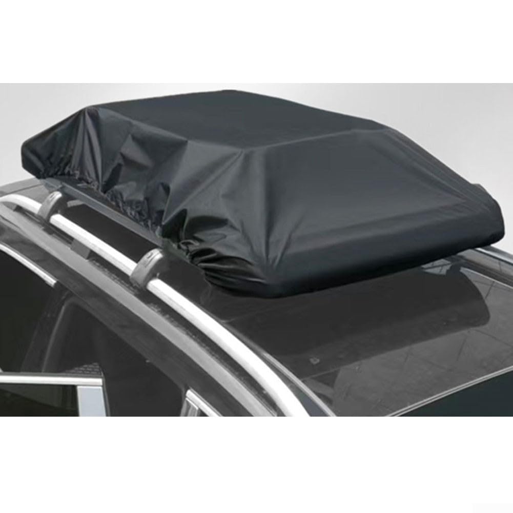 Autodachträger, wasserdichte Abdeckung, 210D Oxford-Gewebe, Regen- und Staubschutz, Aufbewahrungstasche für Gepäckträger, Cargobox, Dach, Reisetasche, schwarz (230 x 145 cm)