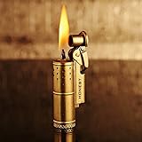 Pure Copper Retro Flint lighter Brass Wheel Kerosene Lighter For Collectors ONLY