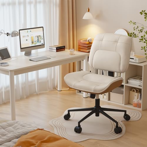 DSNAPE Thickened Armless Office Chair with Wheels,...