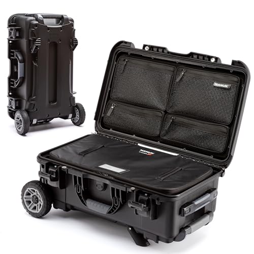 Image of NANUK-R 935 Waterproof Hard Case with Heavy-Duty Wheels, Mesh Lid Organizer & N-Cubik 13L Dividers - Eco-Friendly, Dustproof, Impact-Resistant & Airline Carry-On Approved - Black (23.5 inch x 14.5 inch x 10 inch)