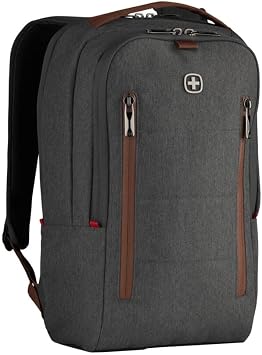 Wenger CityUpgrade Laptop Backpack with Satchel, Fits up to 16  Laptop, up to 12  Tablet, 15 l, Unisex, Ideal for Business Uni School Travel, Alloy Grey