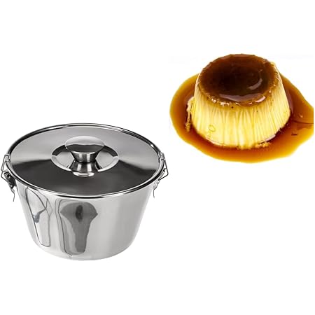 IBILI Stainless Steel Flan Mold 61 oz, Made in Spain, Water Bath Cheesecake Pan, Pudding Pan for Baking with Lid