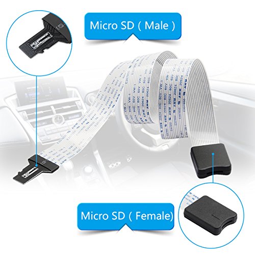LANMU Micro SD to Micro SD Card Extension Cable Adapter Extender Compatible with Ender 3 Pro/Ender 3/Ender 5/Anet A8 3D Printer/SanDisk MicroSDHC/Raspberry Pi/GPS/TV (18.9in/48cm) - Thumbnail 4