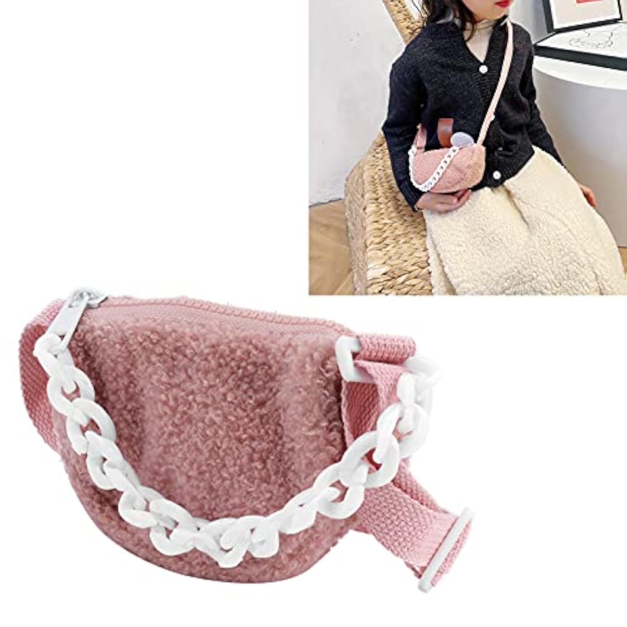 Crossbody Bag Small Messenger Soft Plush for Daily Life