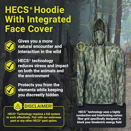 HECS Hunting HECStyle Stealth Screen Hoodie with Face Mask Deer Turkey & Big Game Hunting Accessories & Gear Unisex2