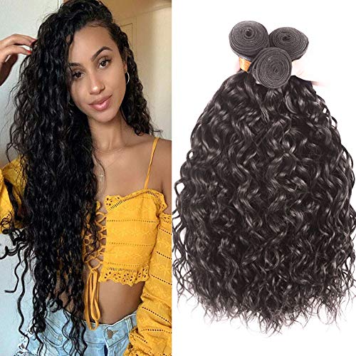 Water Wave Bundles(24 26 28 inch) Wet and Wavy Bundles 100% Unprocessed Brazilian Virgin Human Hair Bundles Natural Color