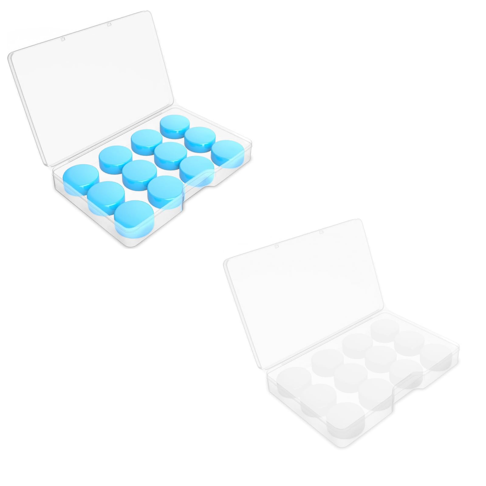YPYMOD 12 Paia Tappi Orecchie Silicone Tappi per Orecchie per Dormire, Tappi Orecchie Antirumore Morbida Modellabili Riutilizzabili per Donna, Uomo, Piscina
