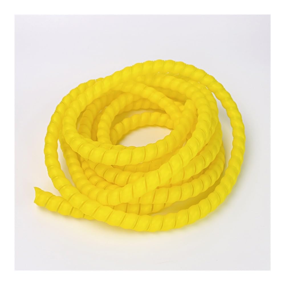 Tubo di avvolgimento da 1/5 m, 8/10/14/16/20/25 mm, guaina di protezione per cavi, guaina protettiva a spirale (giallo, 42 mm x 5 metri)