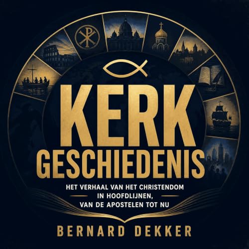 『Kerkgeschiedenis: Het verhaal van het christendom in hoofdlijnen, van de apostelen tot nu』のカバーアート