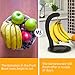 Ruichang Banana Hanger Bamboo Holder Stand - Sturdy Display with Hook for Home, Countertop Fruit Storage,Black…