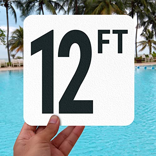 Marcador adhesivo para piscina 12 pies 6x6 pulgadas miniatura 6
