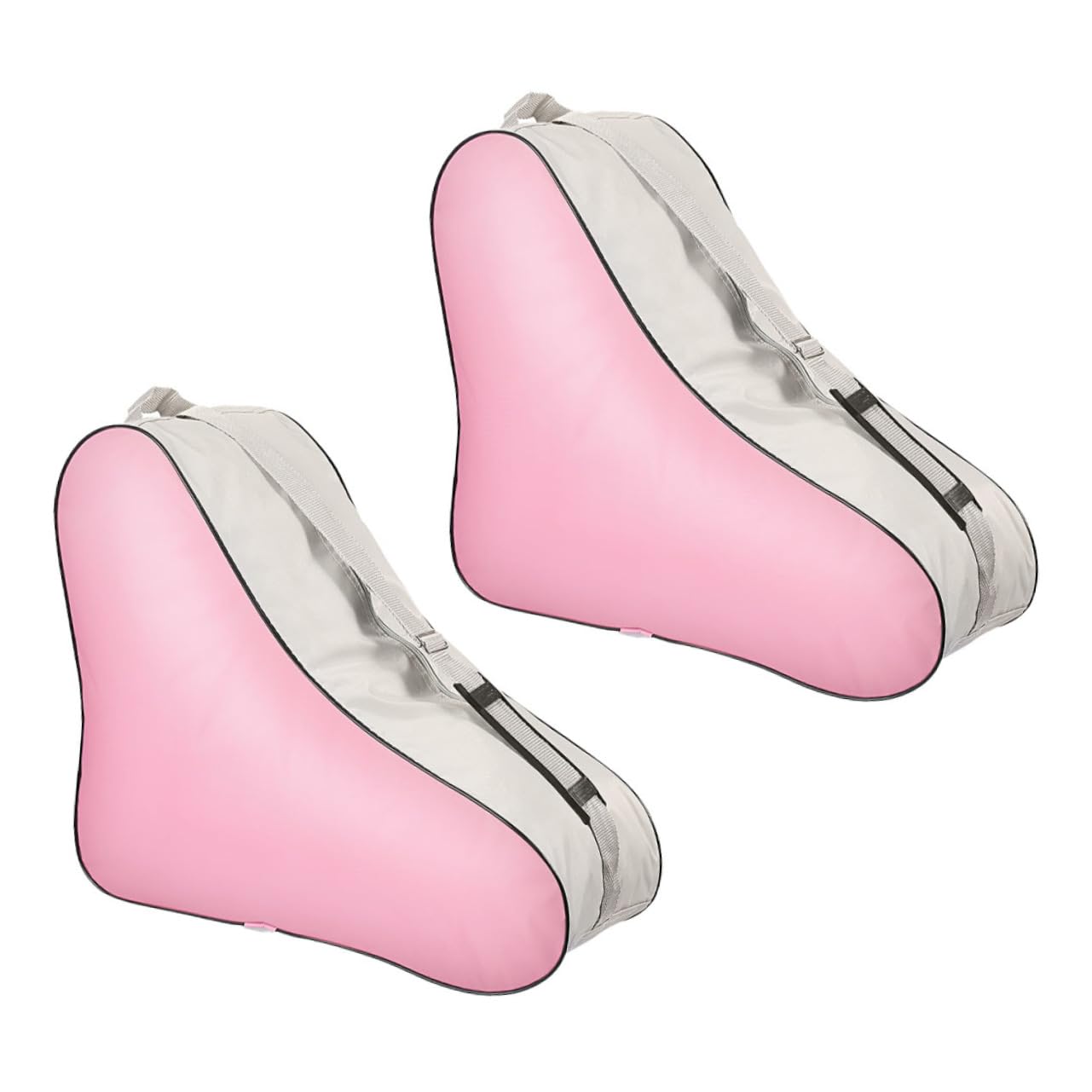 Kisangel Borsa Pattini Rotelle a Mano Triangolare Rosa 2 Pezzi | Pattini da Ghiaccio e Roller, Formato Pratico, Adatta a Molte Occasioni, Design Compatto
