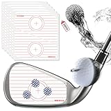 ARVORUM 200PCS Golf Impact Tape, Golf Club Stickers, Ball Hitting Label Sticker, Alignment Guide,Instant Feedback Training Aid for Swing Analysis, Ball Strike Location & Practice,Fits All Clubs