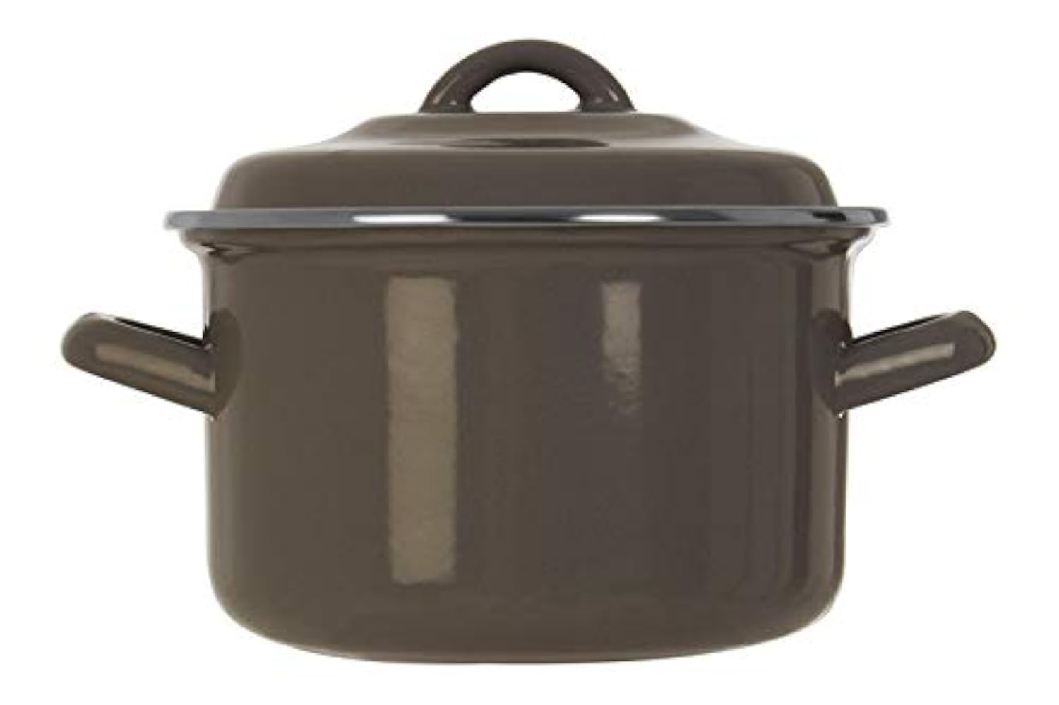 Porter Casserole Dish with Lid, Enamel, Extra Small, 2 Litre - Grey