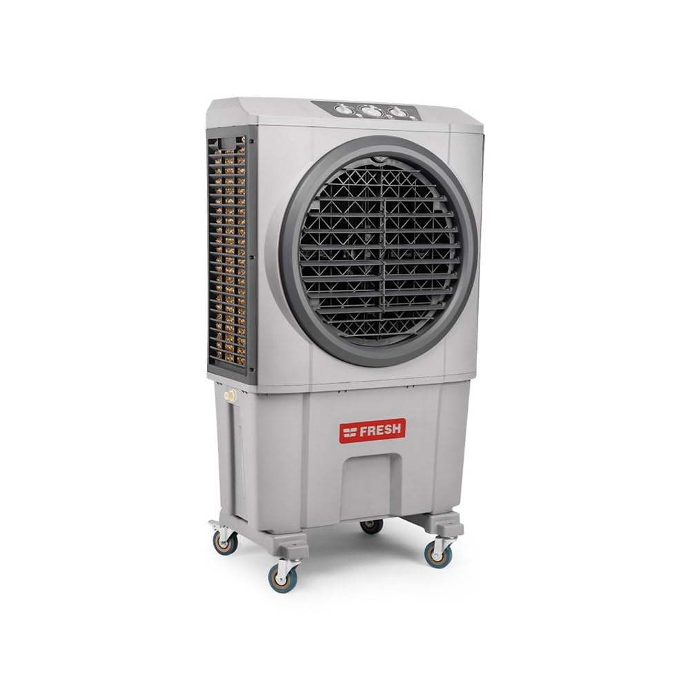 Raffrescatore evaporativo portatile ad acqua 60 litri, 210 watt, per 45 mq, 3 velocità Fresh