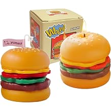 2 Pack Burger Scented Candle, Cute Decorative Food Candle,Handmade Creative Novelty Candle for Party Home Decor and Gift, Yummy Coffee Milk Scent