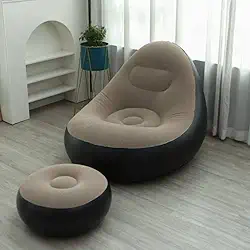 Conjunto Poltrona Inflável com Pufe – Conforto e Praticidade, Portátil e Versátil