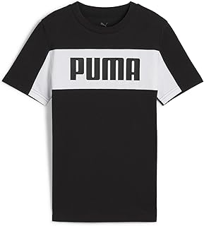 Puma ESS BLOCK Tee B Black black Tees for Male Youth size n/a