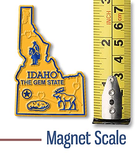 Imán Decorativo Pequeño de Estado Idaho Rubber 3D miniatura 2