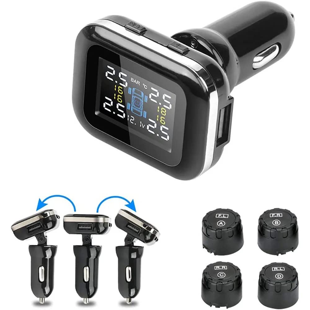 新品　TPMS　デジタルカラーモニター　空気圧監視センサーシステム　ソケット型　タイヤ　エアー　セキュリティ対策　空気漏れ　アルミホイール　事故防止 Amazon.co.jp: [NEXT-STAGE] TPMS カラーモニター 空気圧監視センサー