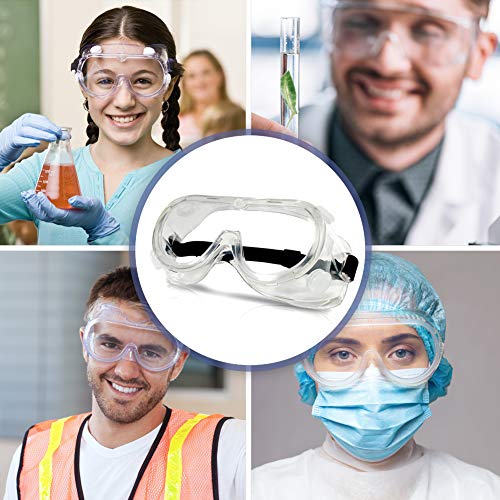 Protective Safety Goggles, Transparent Frame Protection Soft Lightweight Eyewear #TOP3