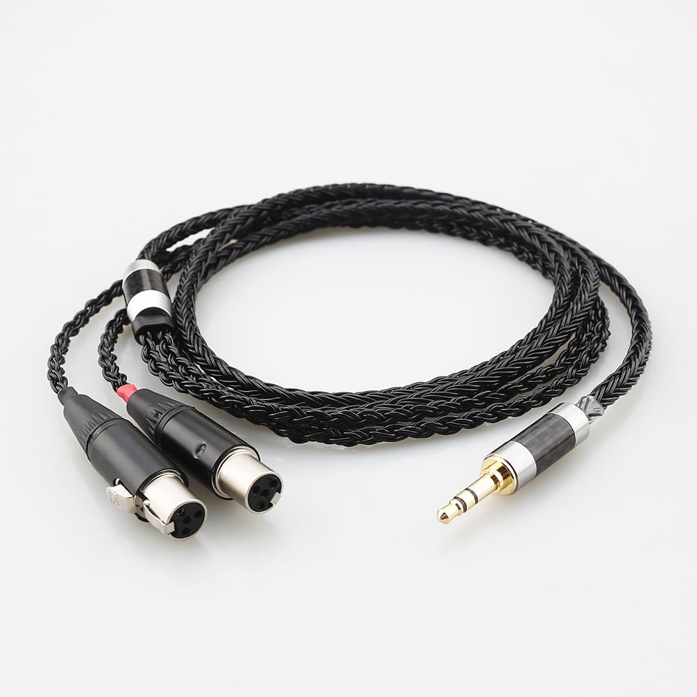 HiFi 7n OCC Silver Plated Headphone Replacement Audio Upgrade Cable for Audeze LCD-2, LCD-3, LCD-4, LCD-X, LCD-XC, MM-500 (B16LCD3.5)