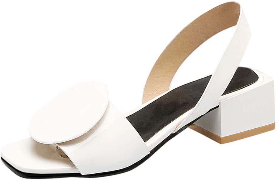 WINJIN Escarpins Femme Ete, Sandales Femme Chaussure à Talon Carré