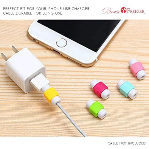 Image of Brain Freezer Data Cable Protector Cover for USB Charger Cable Cord (Multicolour) - Pack of 50