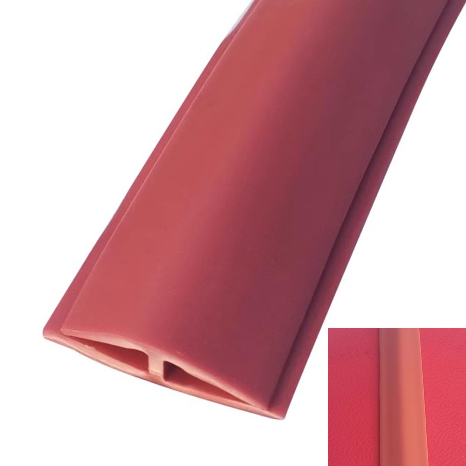 to Trat - Profilo per soggiorno, larghezza 2,5 cm, in PVC, per laminato, rosso, 11 m / 36ft, per uso interno