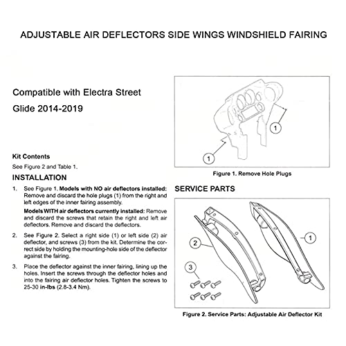 Aufer Smoke Motorcycle Upper Fairing Side Air Deflectors Side Wings Windshield Covers Compatible With For Touring Street Glide Electra Glide Ultra Limited Tri Glide 2014-2021 #TOP6