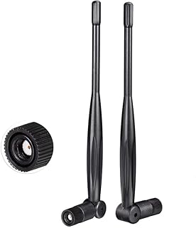 Eightwood 2.4GHz 5GHz 5.8GHz Dual Band WiFi Antenna 5dBi RP-SMA Antenna (2-Pack) for PC Desktop, WiFi Router, PCIe Network Card, USB Adapter, Wireless Range Extender, IP Camera
