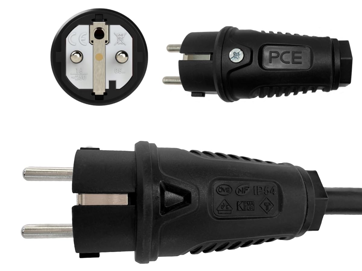 Cable Alargador 10 M Negro Para Exteriores Con Enfuche Schuko
