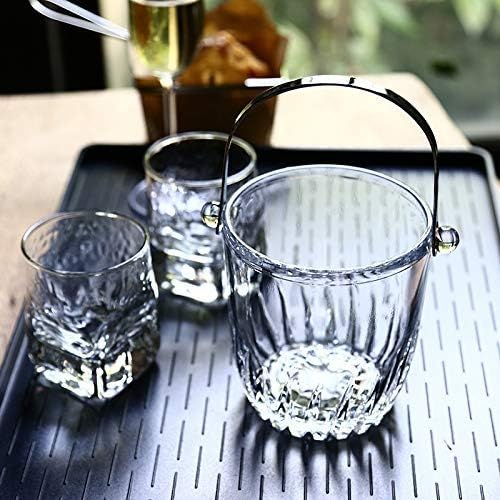 Stainless Steel Bar Tools Set, Including Ice Bucket, Wine Chiller, Cocktail Shaker and Serving Tray