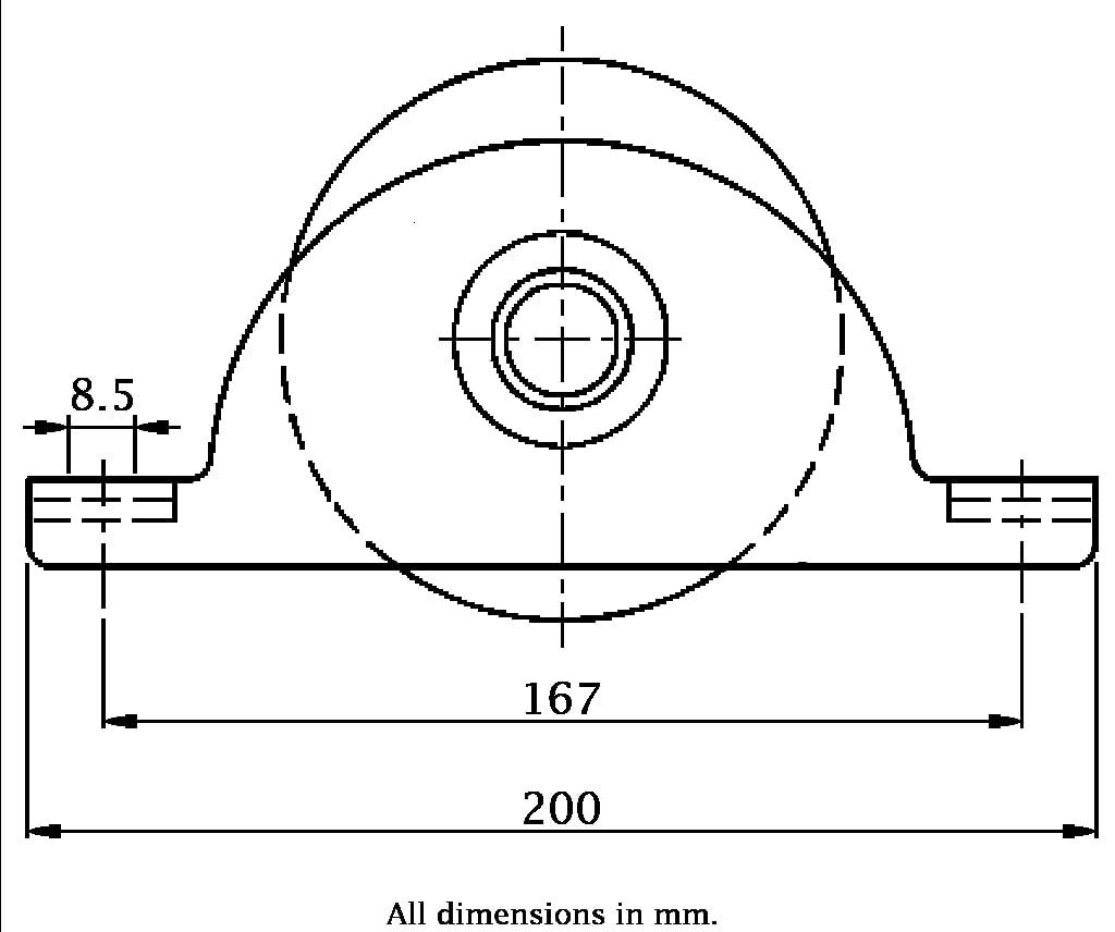 Ruota della puleggia della rotella di 120mm nella staffa, cancello scorrevole, pesante per barra di 16mm