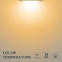 Vista 3 de TOPELER Luz de disco LED de bronce de 6 pulgadas, luz de techo empotrada de 15 W, 1000 lm, luz de disco empotrada de perfil bajo regulable, 3000k