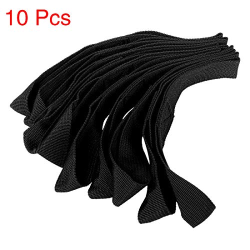 F Fierce Cycle 10Pcs 8.07" X 0.98" Cargo Belt Soft Loop Tie Down Trailer Straps For Motorcycle Atv Utv Black 2.5X20.5Cm #TOP6