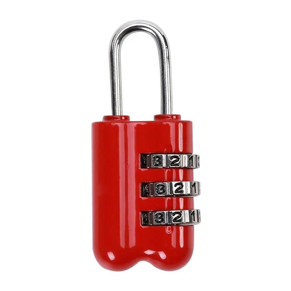 Bghyjkol Red Padlock Security Combination Lock Code Luggage Padlock
