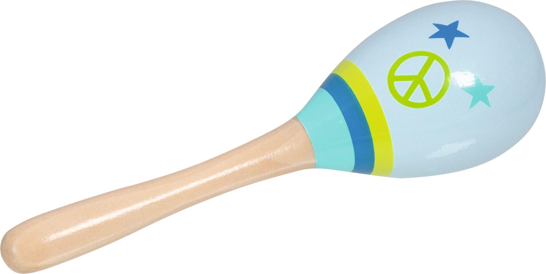 goki 6639 - Musikset blau mit 6 Teilen, Einsteiger Musikinstrumente Spieldose, Mundharmonika, Tamburin, Blockflöte, Maracas, Egg Shaker, buntes goki66 Design, musikalisch Förderung ab 3 Jahre